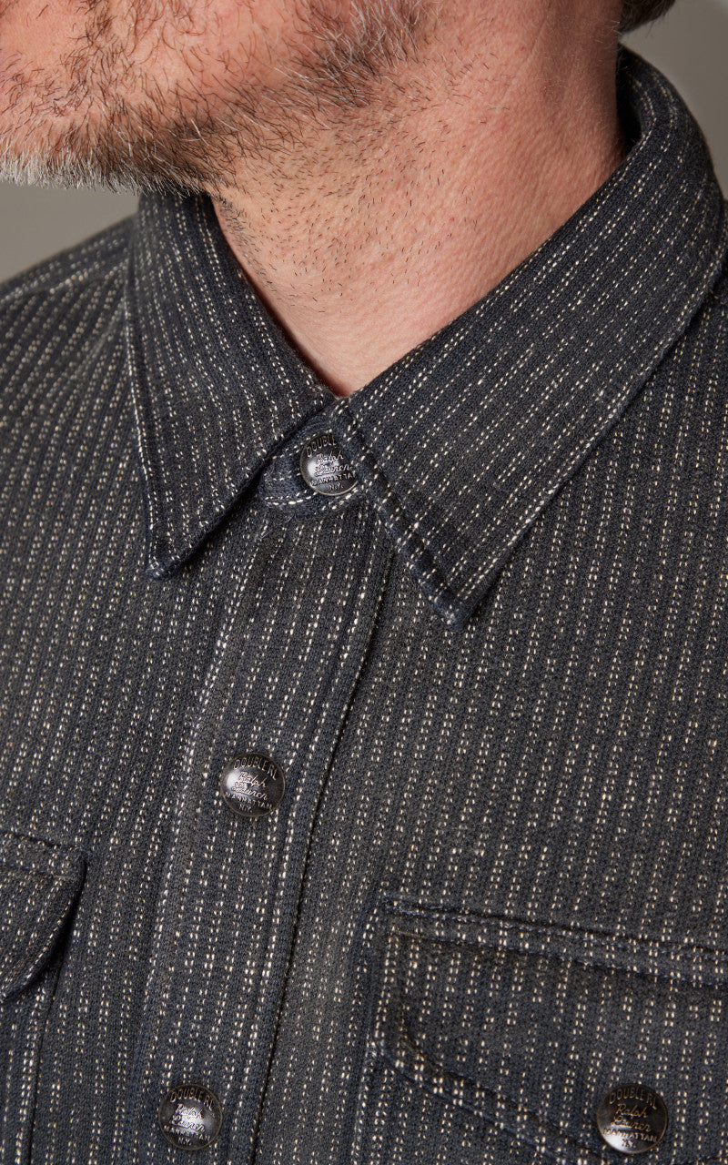 RRL Fleece Jacquard Workshirt Black/Multi