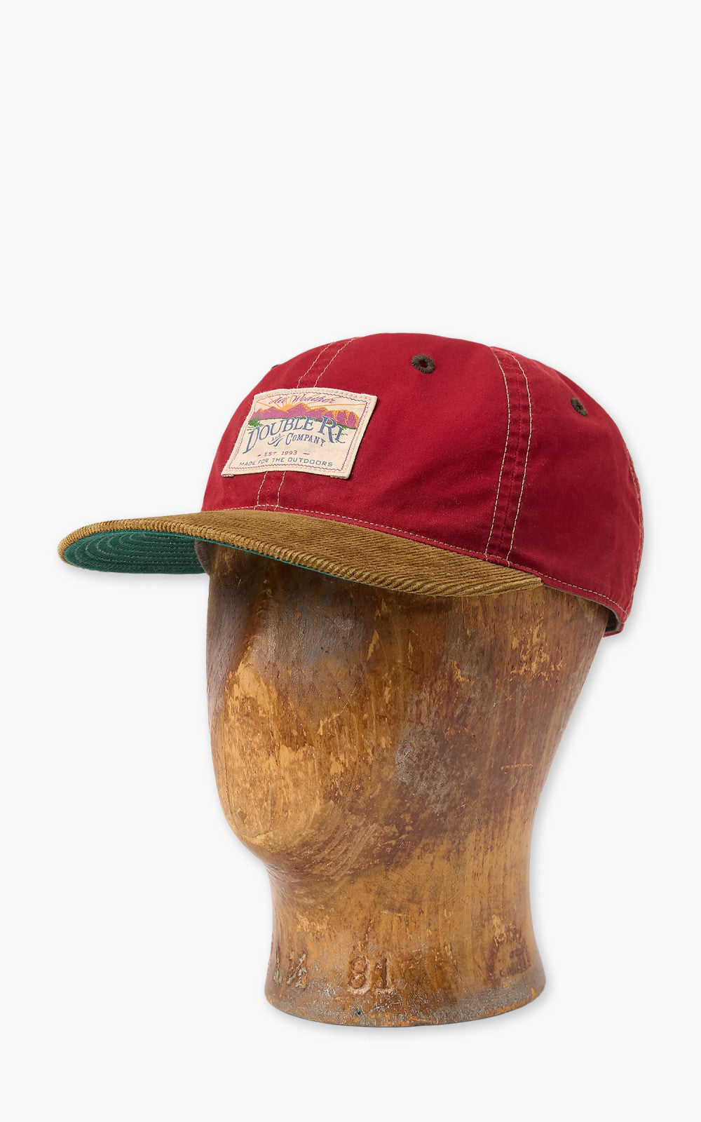 RRL Corduroy-Bill Oilcloth Ball Cap Vintage Red