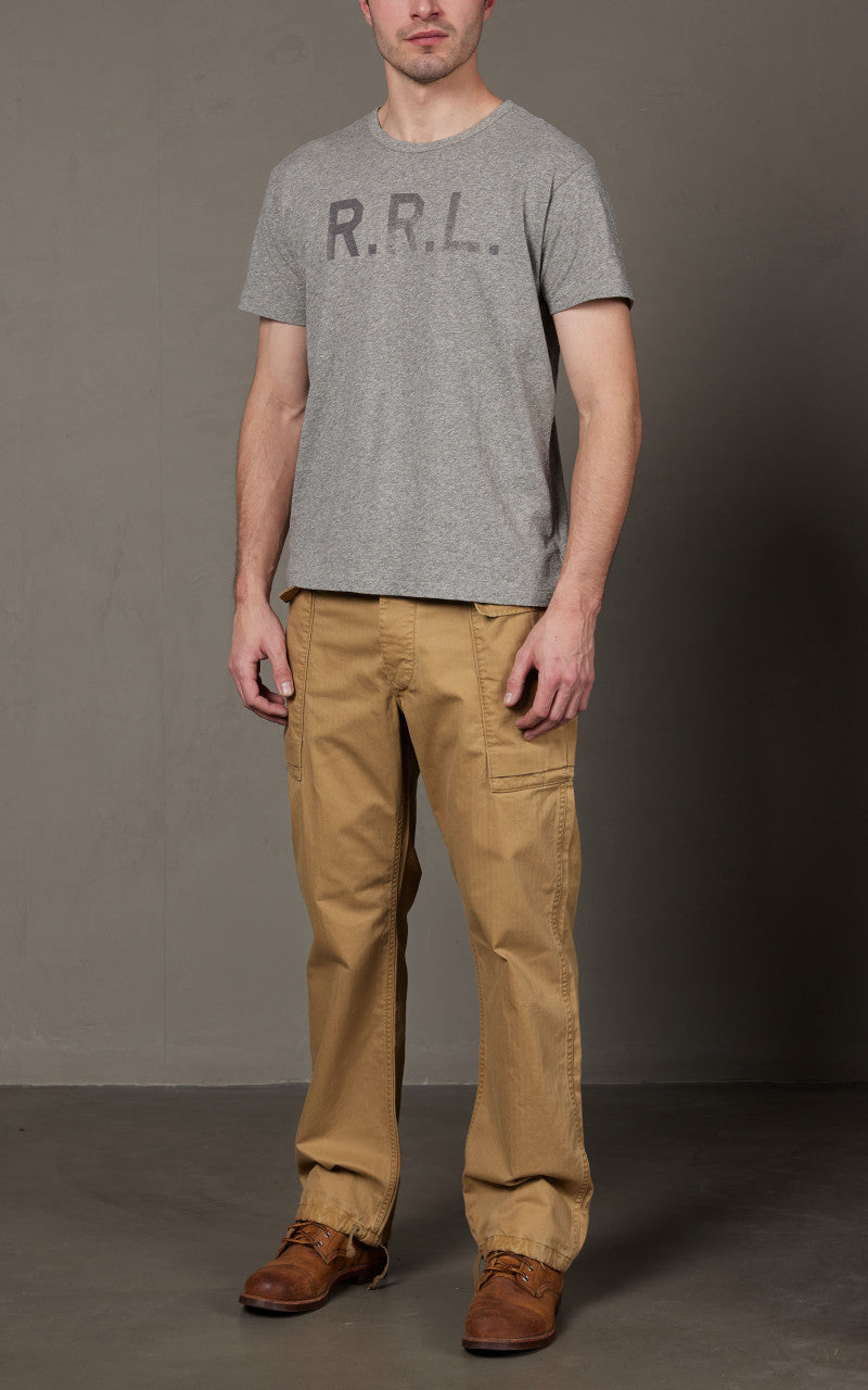 RRL Logo Jersey T-Shirt Heather Grey