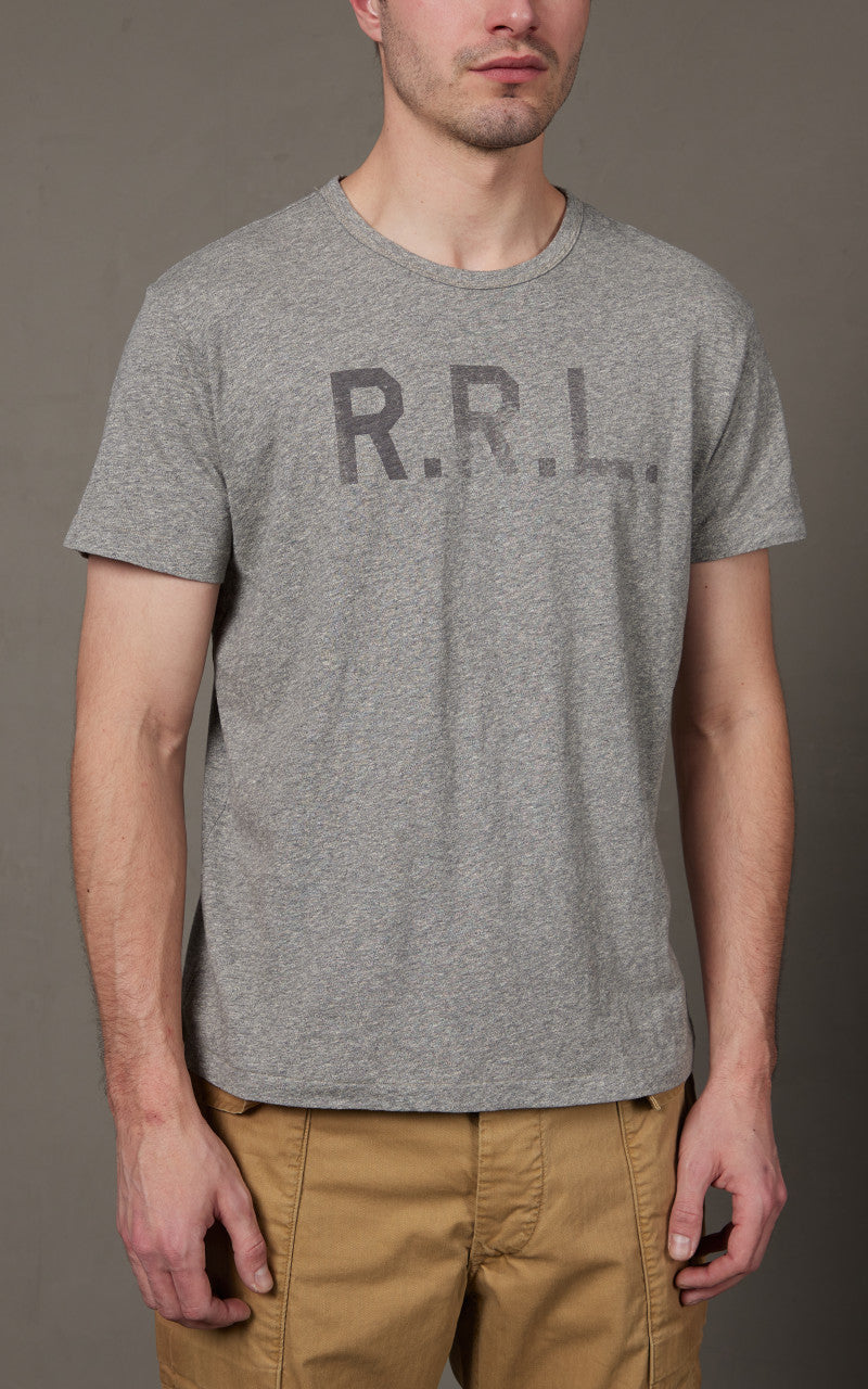 RRL Logo Jersey T-Shirt Heather Grey