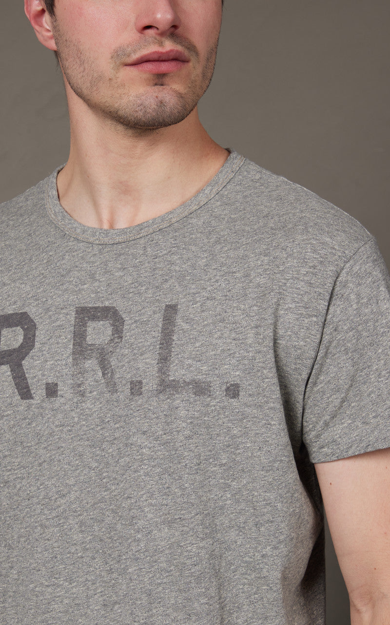 RRL Logo Jersey T-Shirt Heather Grey