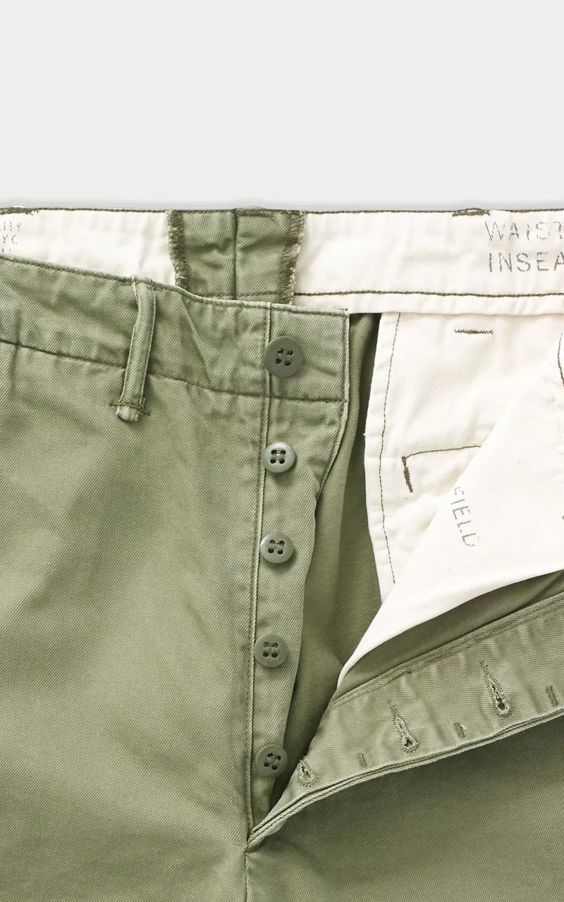 RRL Officers Flat Pants Olive