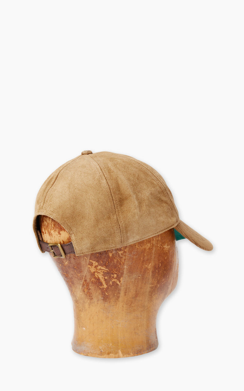 RRL Ranch Logo Suede Ball Cap Tan