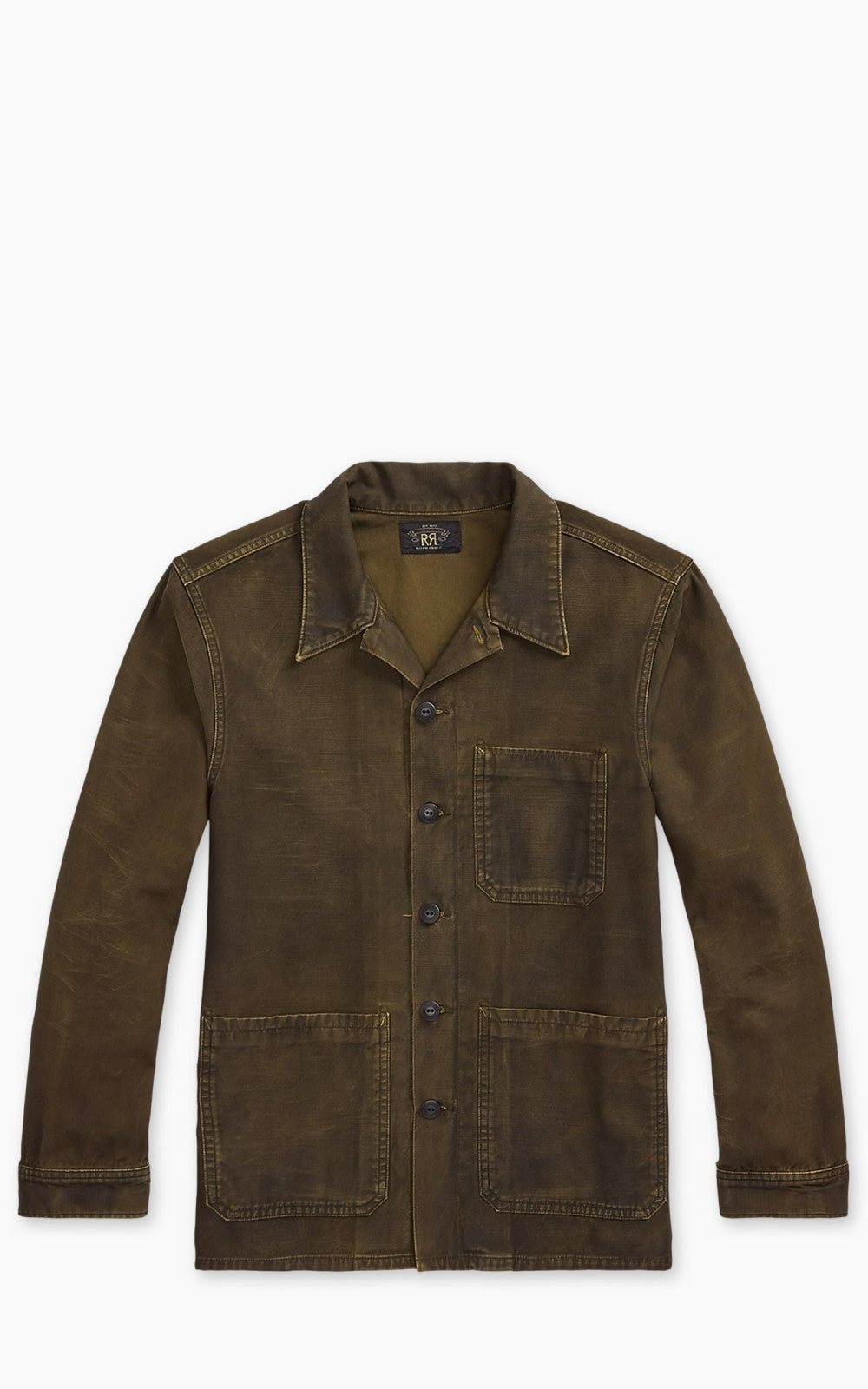 RRL プルオーバー RRL Reverse-Sateen Overshirt Washed Brown