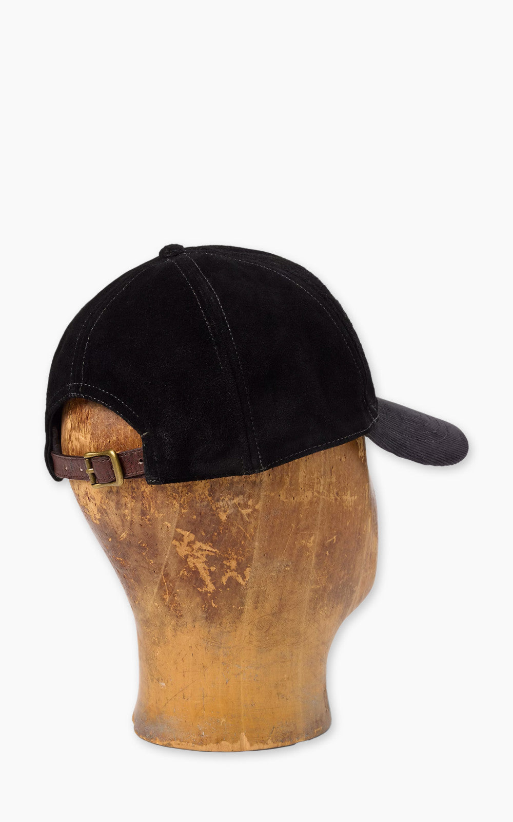 RRL Roughout Suede Trucker Cap Black