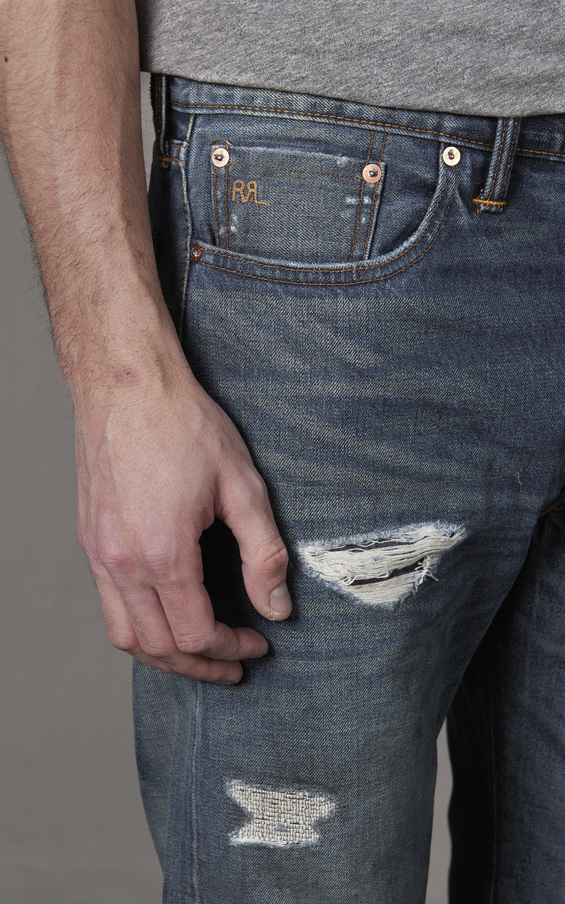 RRL Straight Fit Selvedge Jean Hawley Wash