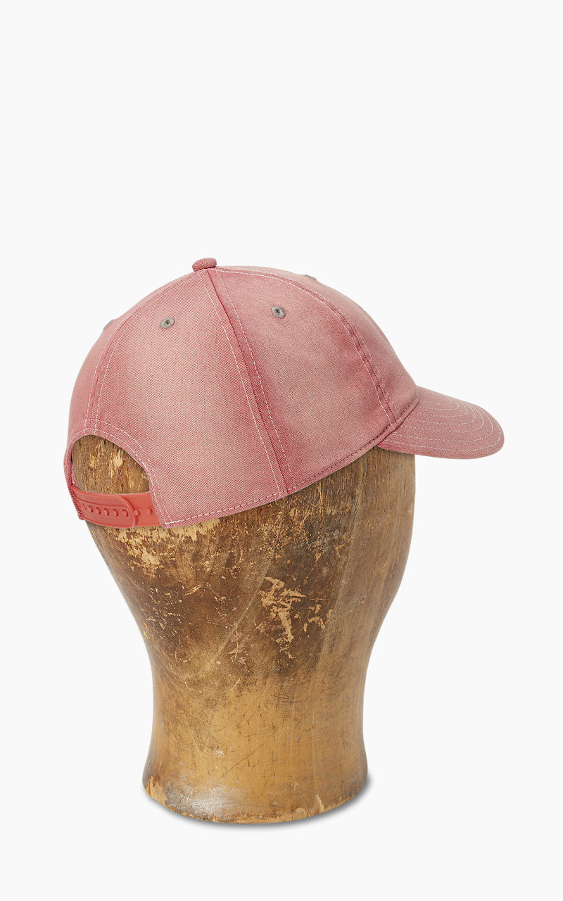 RRL Winged-Logo Baseball Cap Garment-Dyed Verblasstes Rot