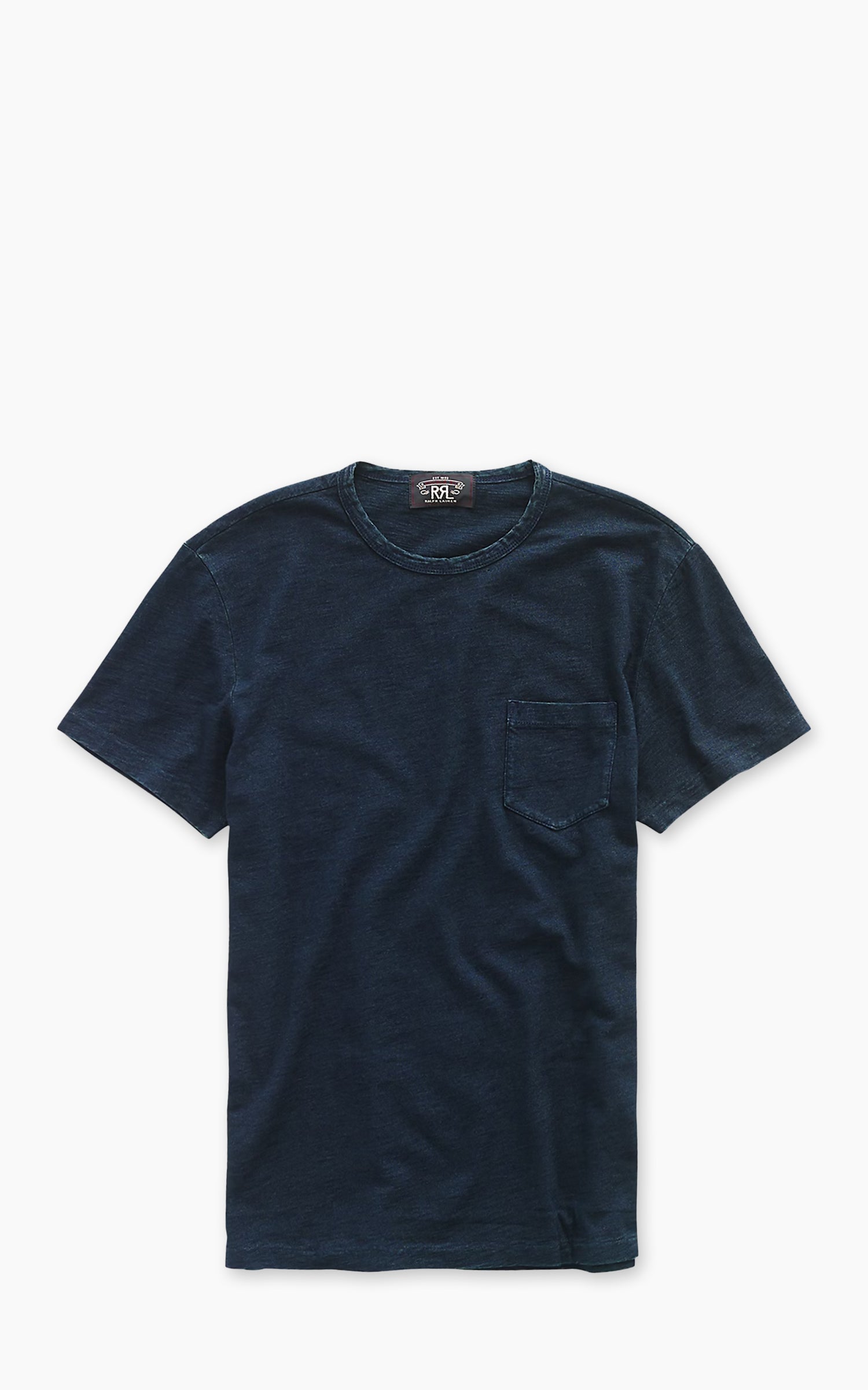 RRL Indigo Jersey Pocket T-Shirt Rinsed Indigo