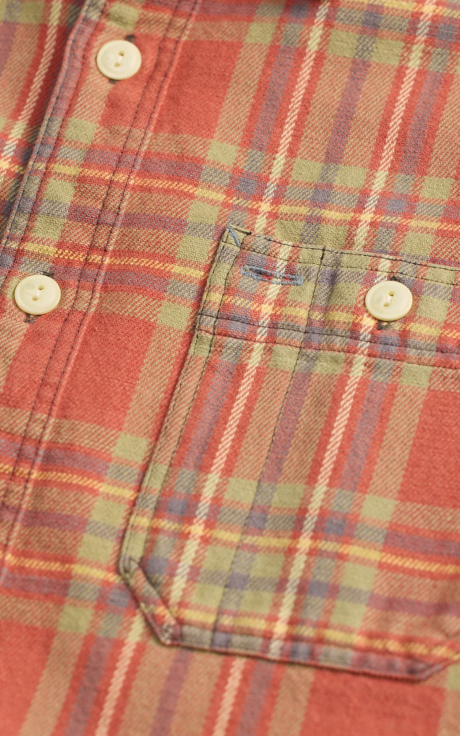 RRL Plaid Twill Workshirt Red/Blue/Green