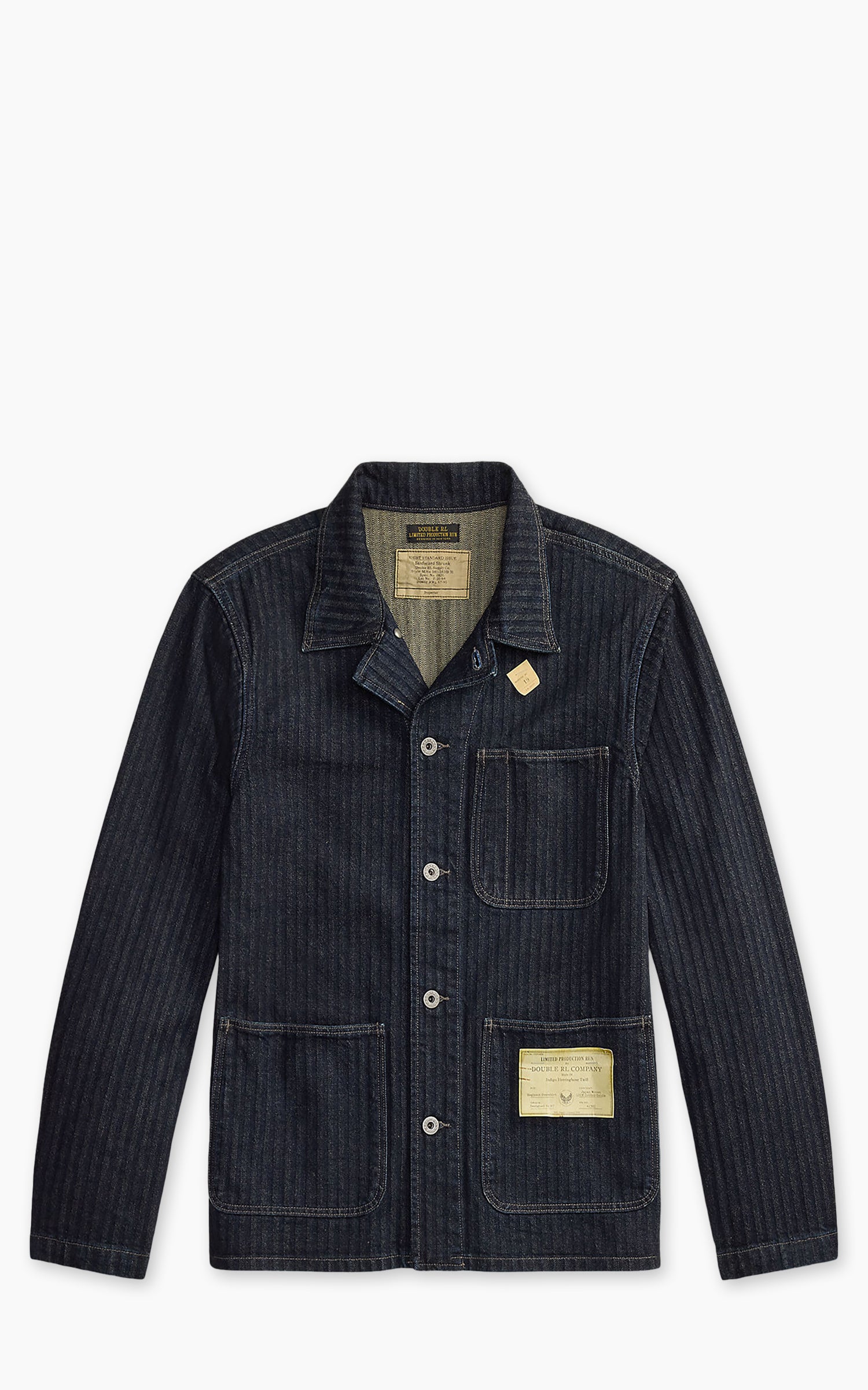 RRL リミテッドエディション バックプリントCPOデニムシャツジャケット S RRL Limited-Edition Indigo Herringbone Shirt Rinse
