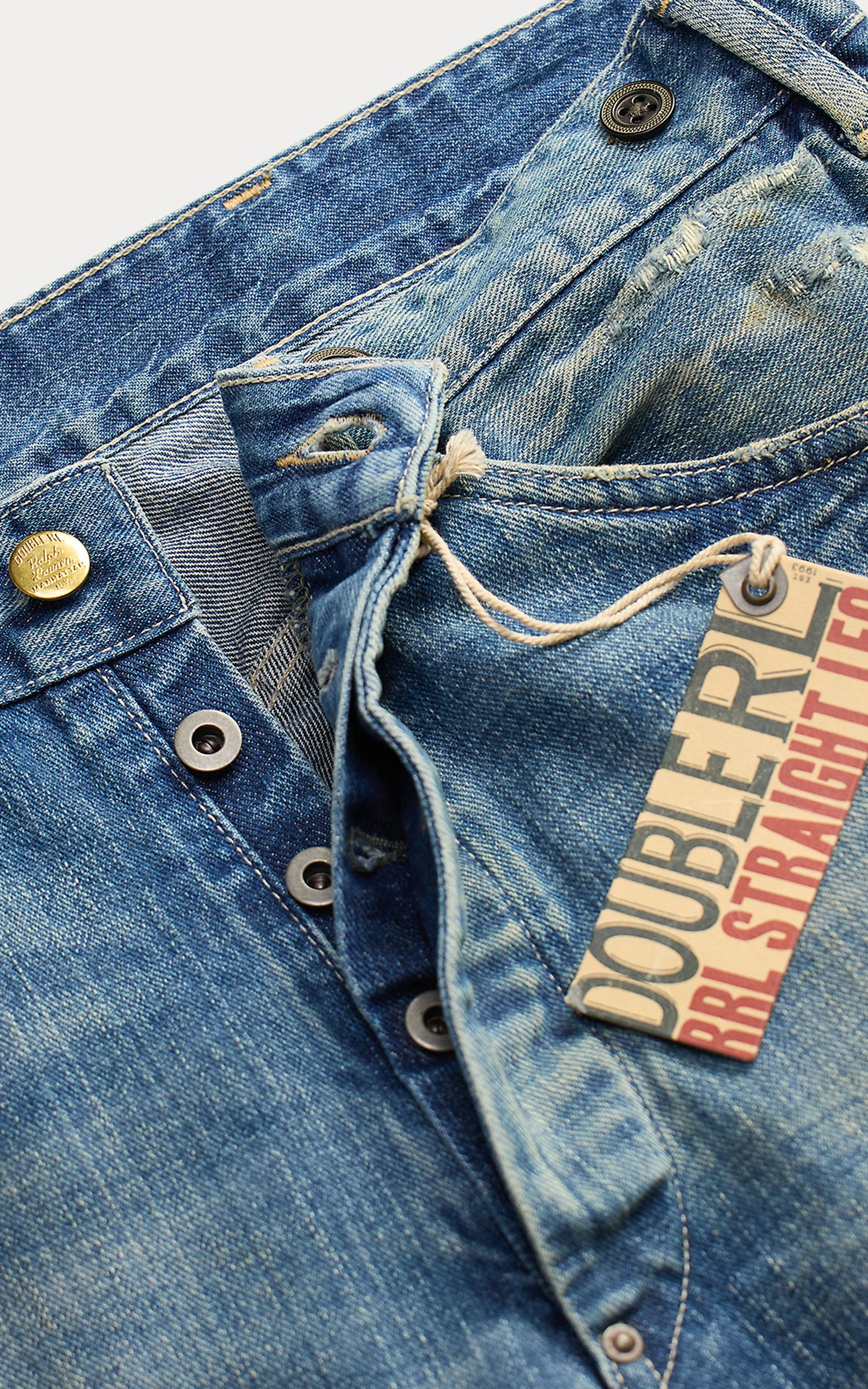 RRL Straight Fit Eastborough Distressed Jean Eastborough Wash