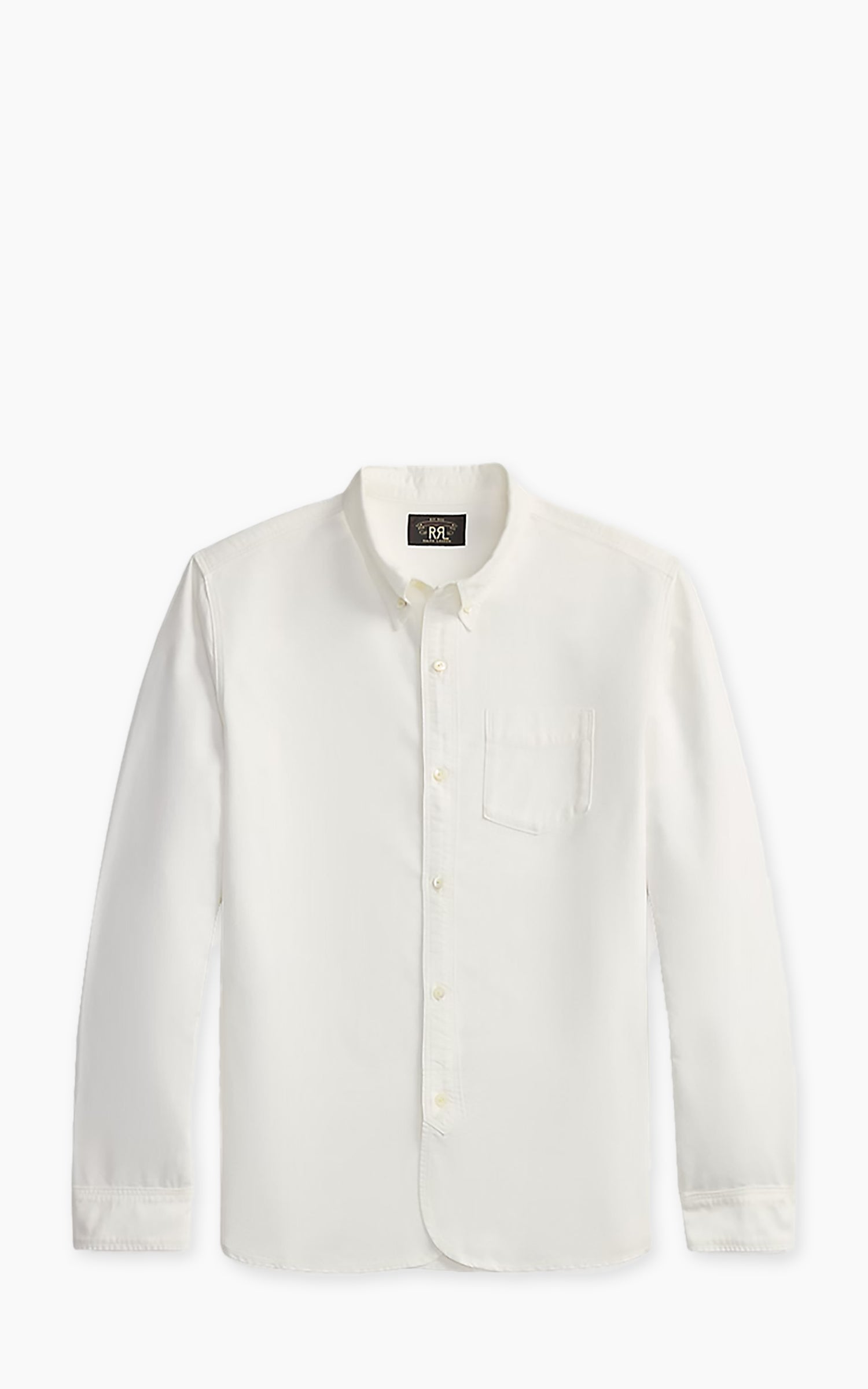 新品*RRL*日本製　US-RRLプリント　コットン RRL Selvedge-Detailed Oxford Workshirt White