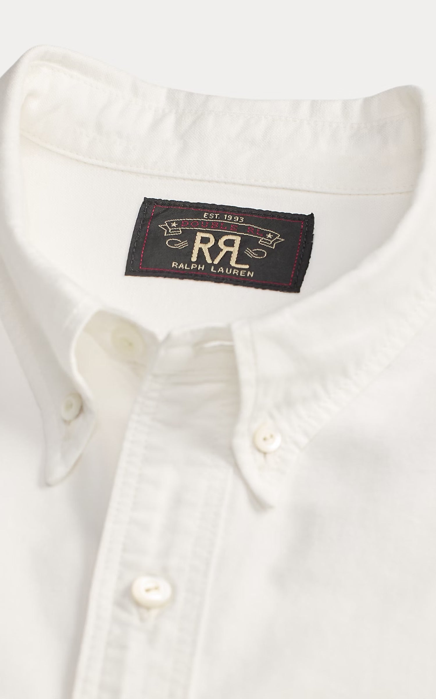 RRL Selvedge-Detailed Oxford Workshirt White