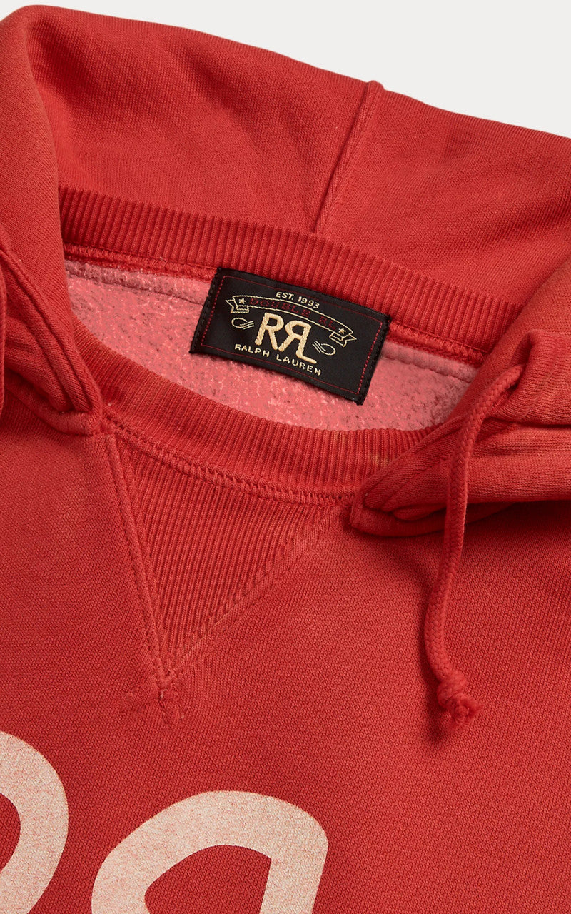 RRL Ranch Logo Hoodie Faded Red
