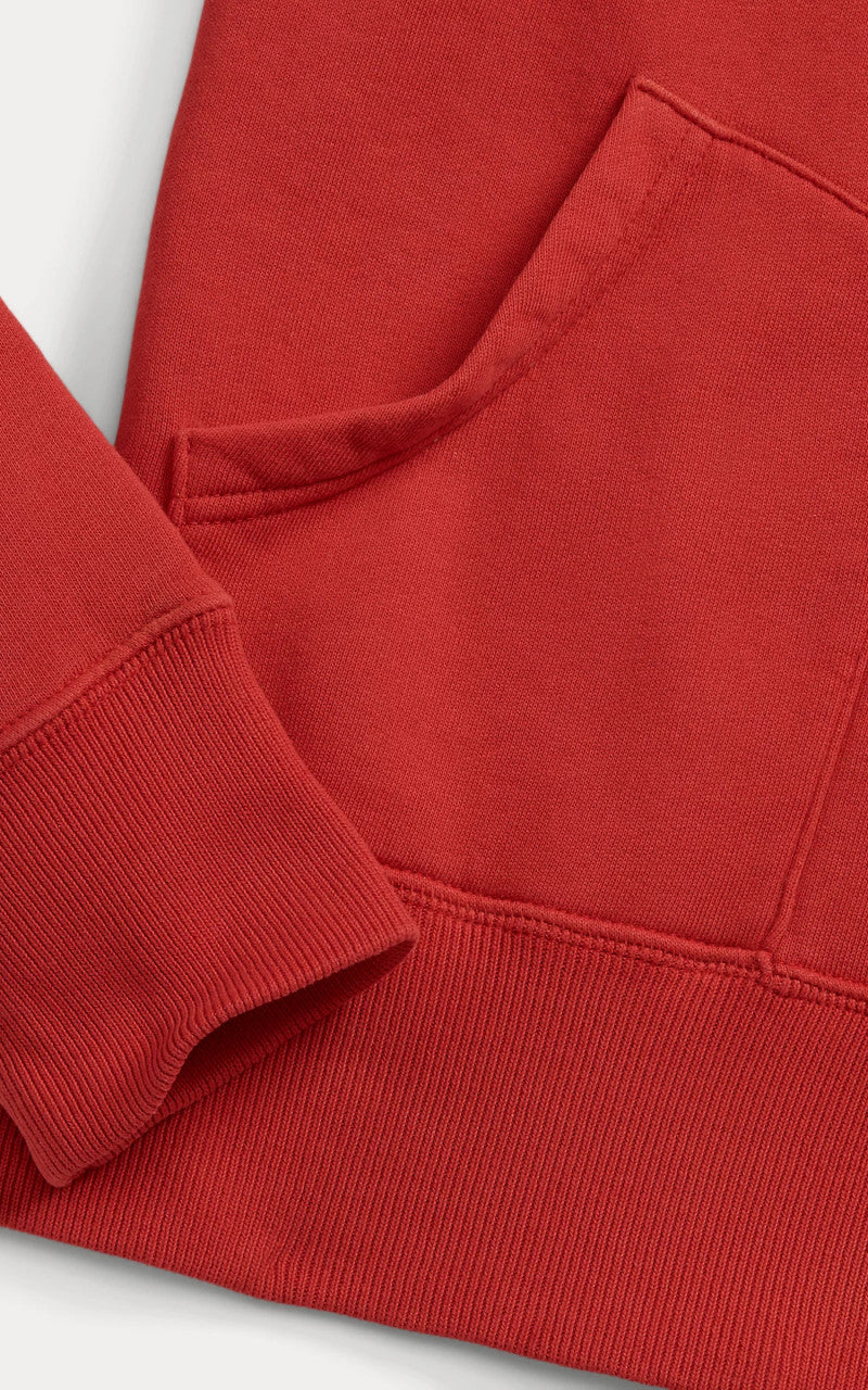 RRL Ranch Logo Hoodie Faded Red