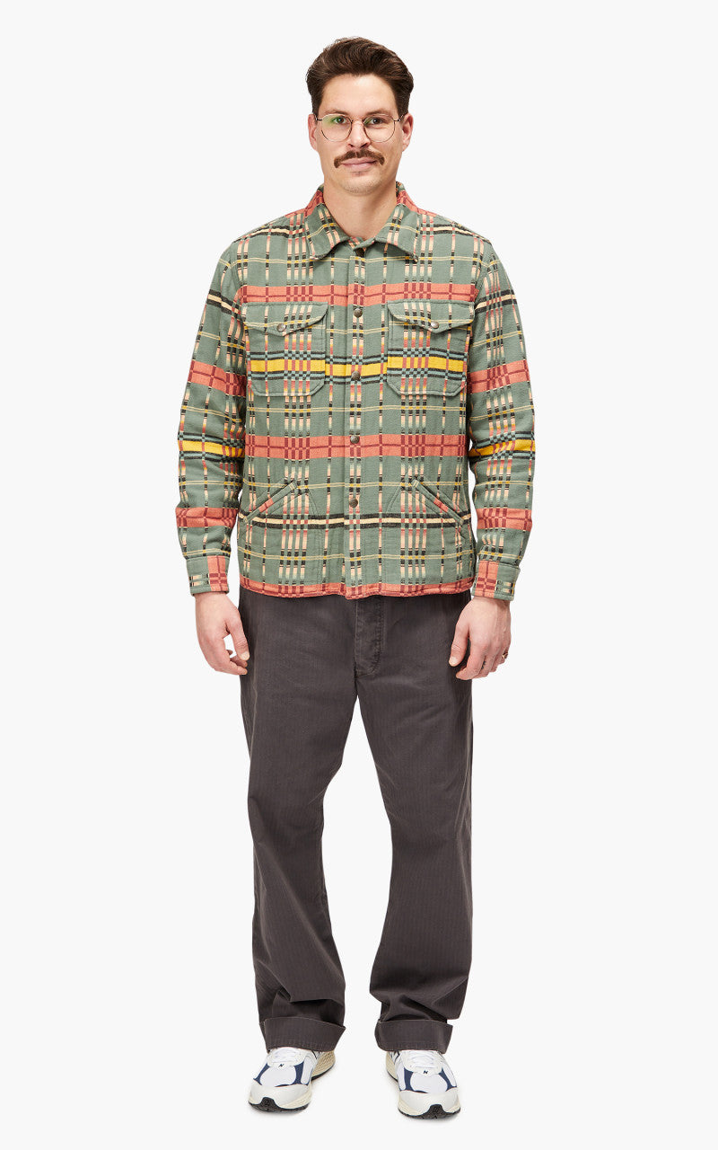 RRL Brown Bear Sport Shirt Novelty Blue/Multi