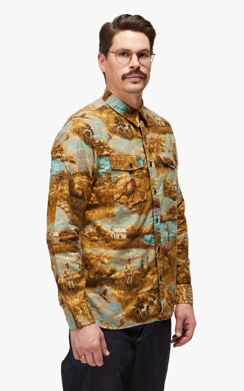 RRL Freeport WS Long Sleeve Sport Shirt Brown/Multi