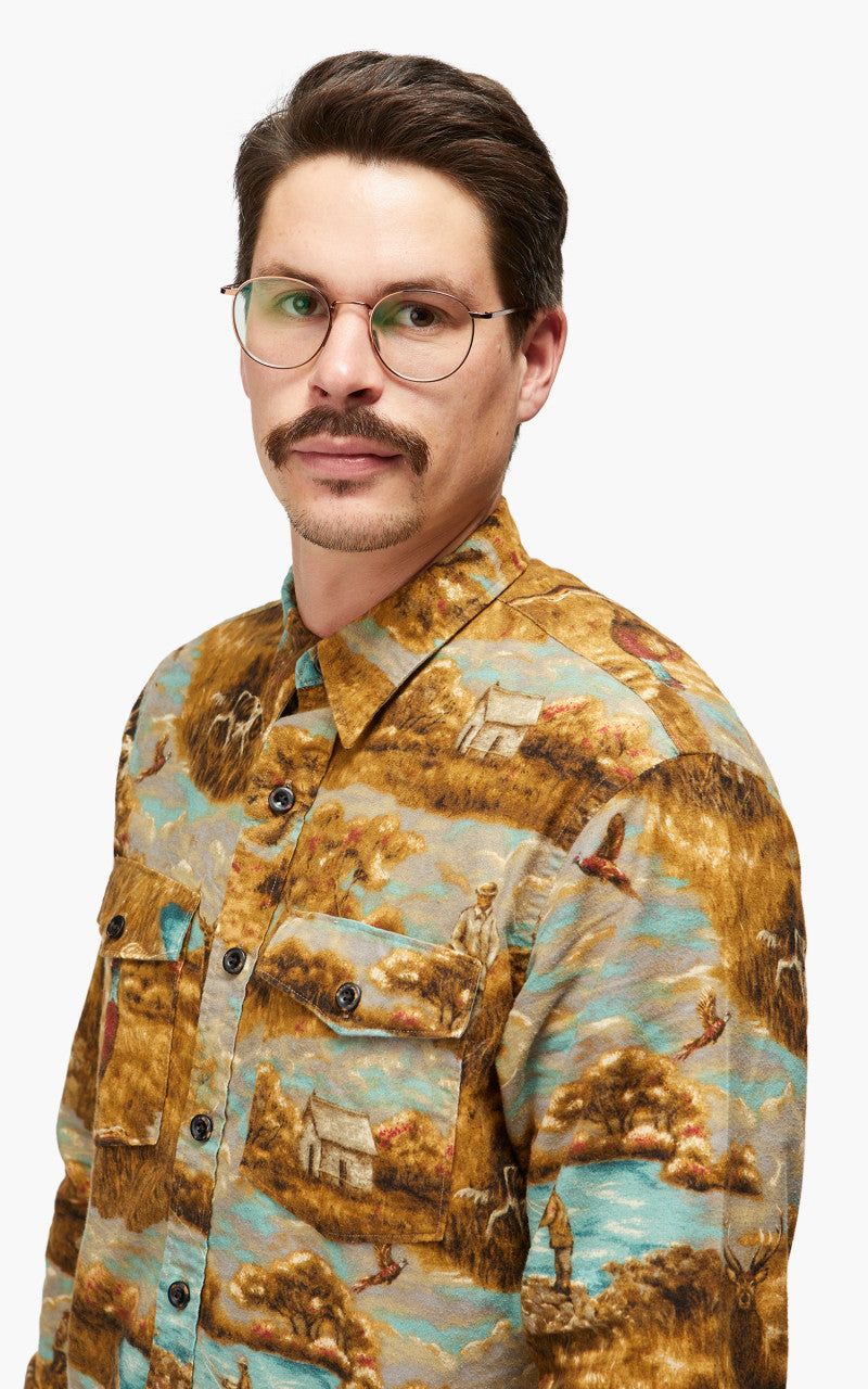 RRL Freeport WS Long Sleeve Sport Shirt Brown/Multi