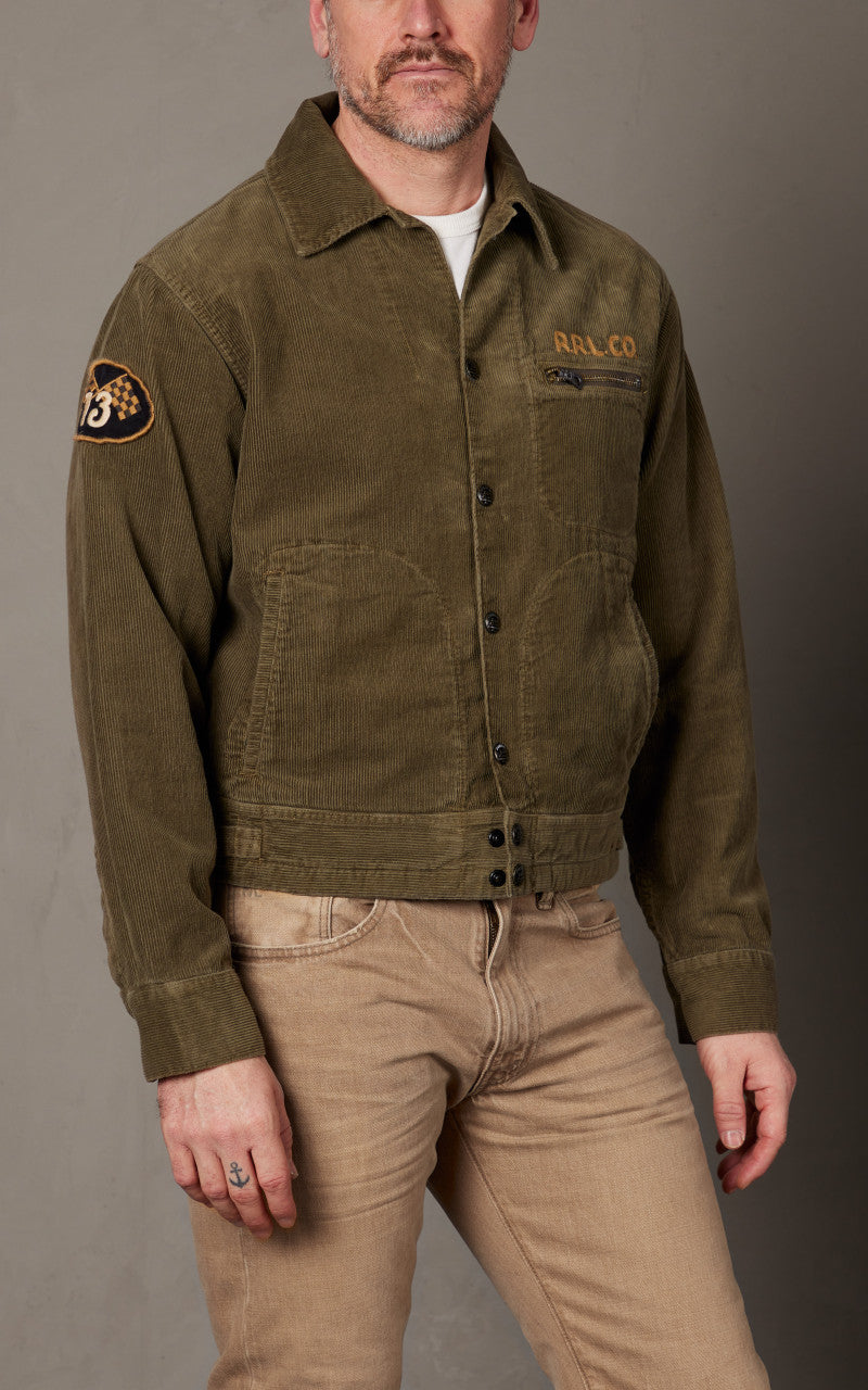 RRL Embroidered Corduroy Jacket Olive