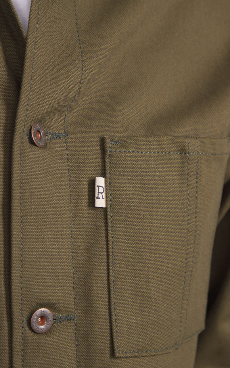Railcar Fine Goods Chore Coat Canvas Seaweed