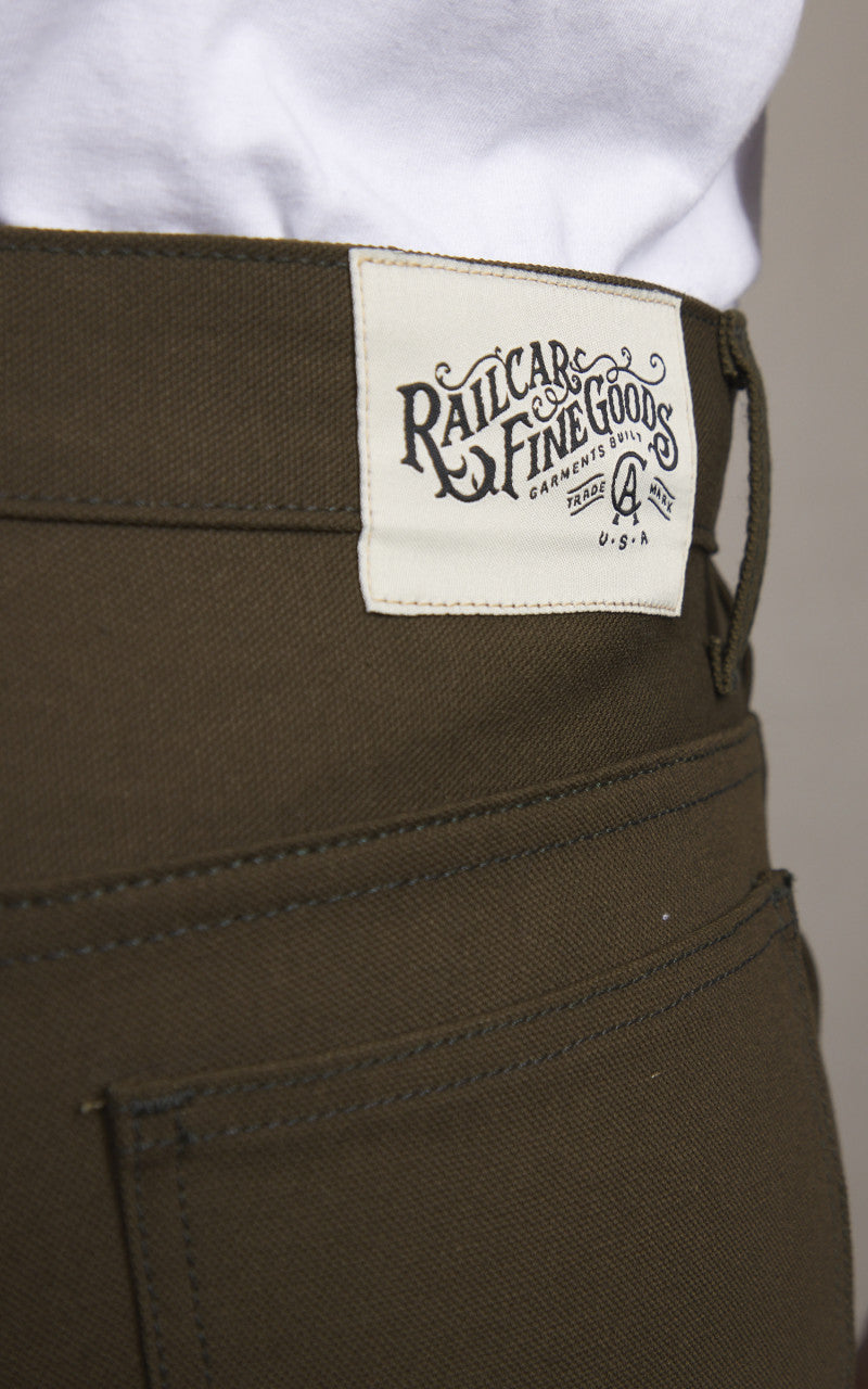 Railcar Fine Goods Flight Trouser Canvas Seaweed