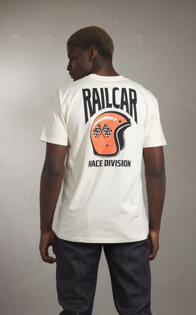 Railcar Fine Goods Helmet Race Division Tee Natural
