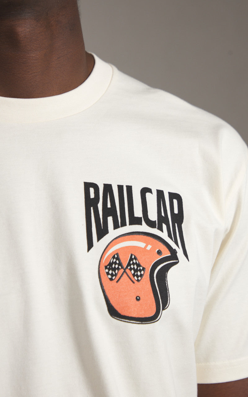 Railcar Fine Goods Helmet Race Division Tee Natural