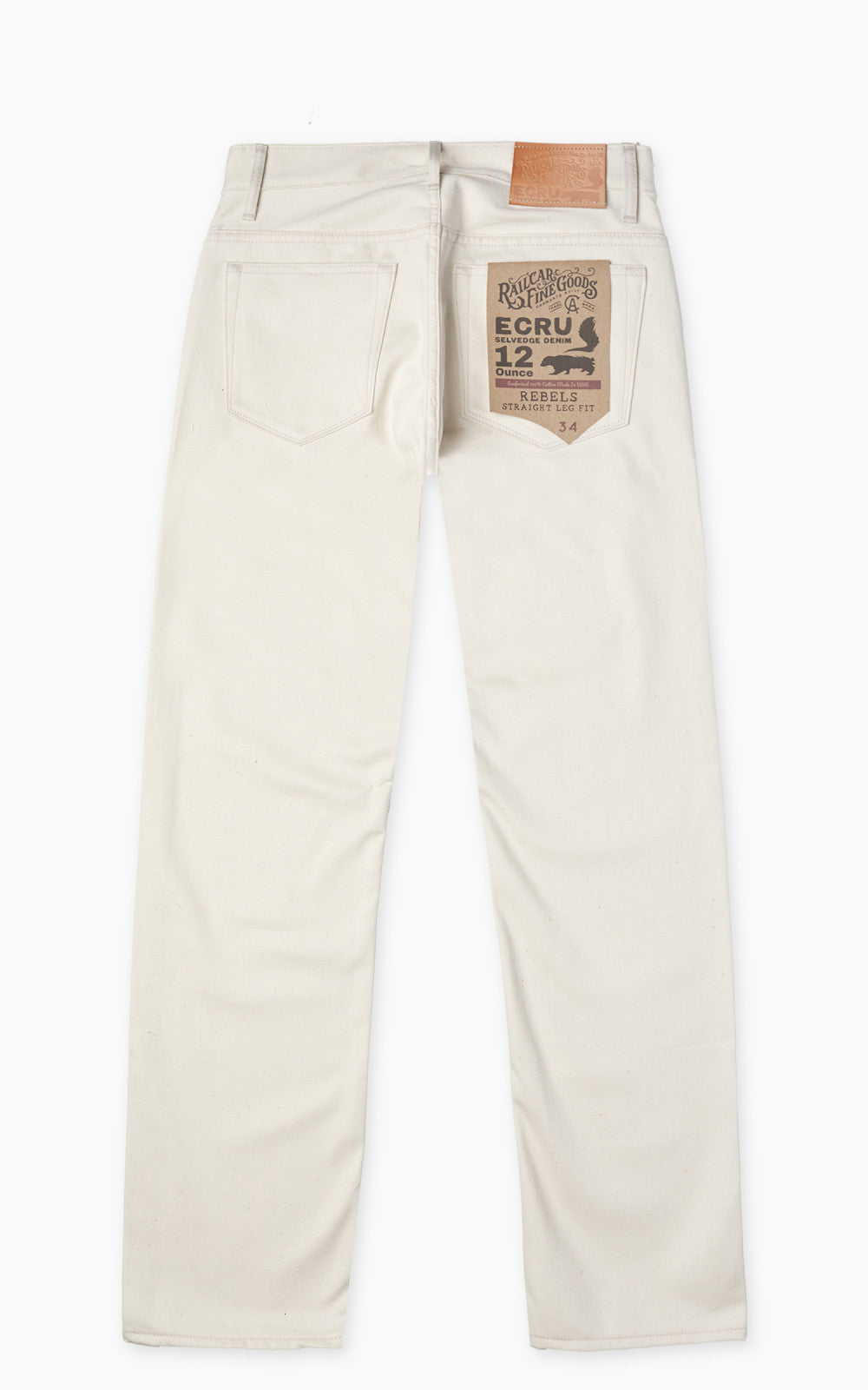 Railcar Fine Goods Rebels X105 Modern Straight Selvedge Ecru 12oz