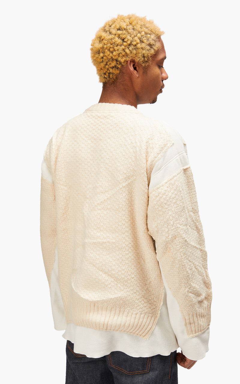 Needles Rebuild by Needles Fisherman Sweater Covered Off White Medium