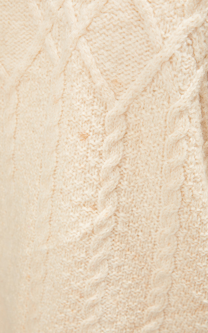 Needles Rebuild by Needles Fisherman Sweater Covered Off White Medium