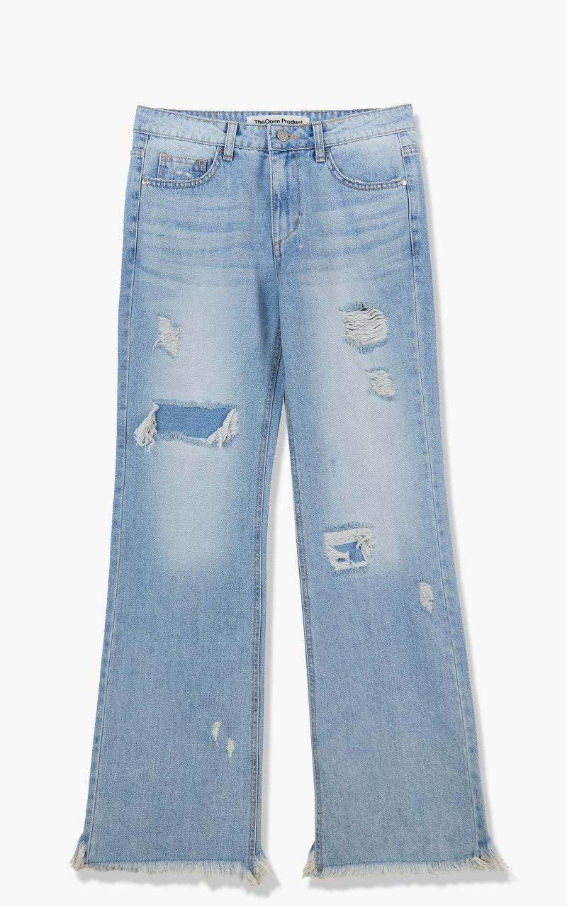 TheOpen Product Ripped Boots Cut Jeans Blue