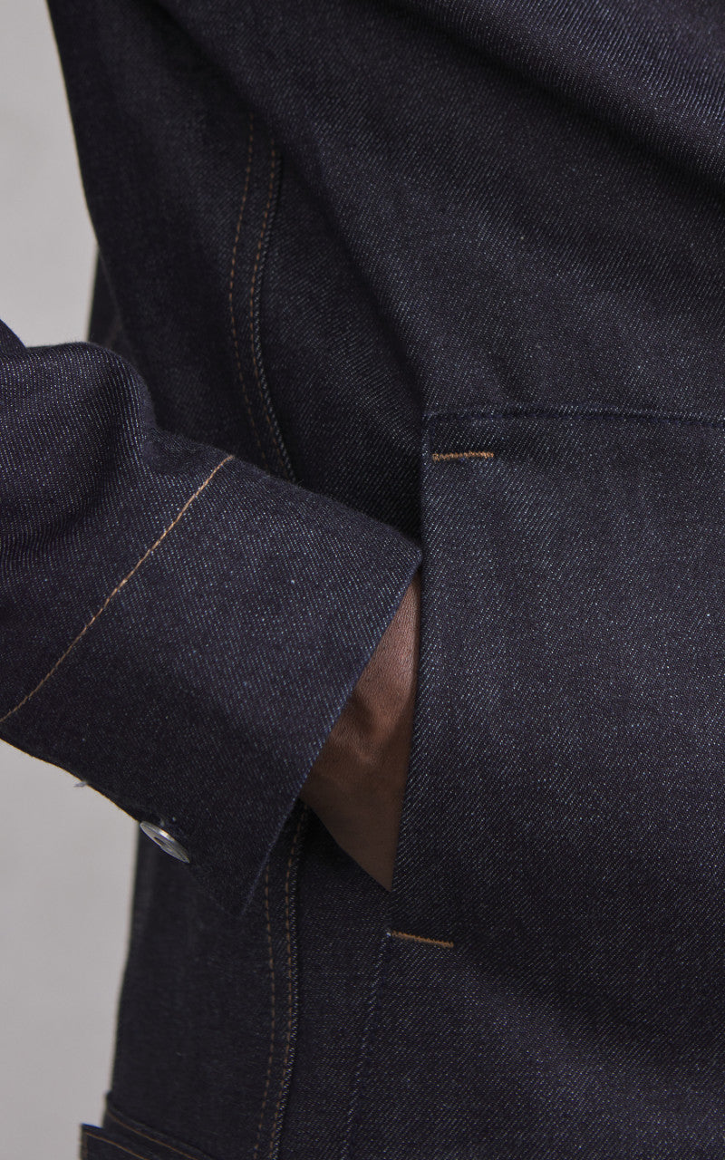 Rogue Territory Supply Jacket Lined Indigo 15oz