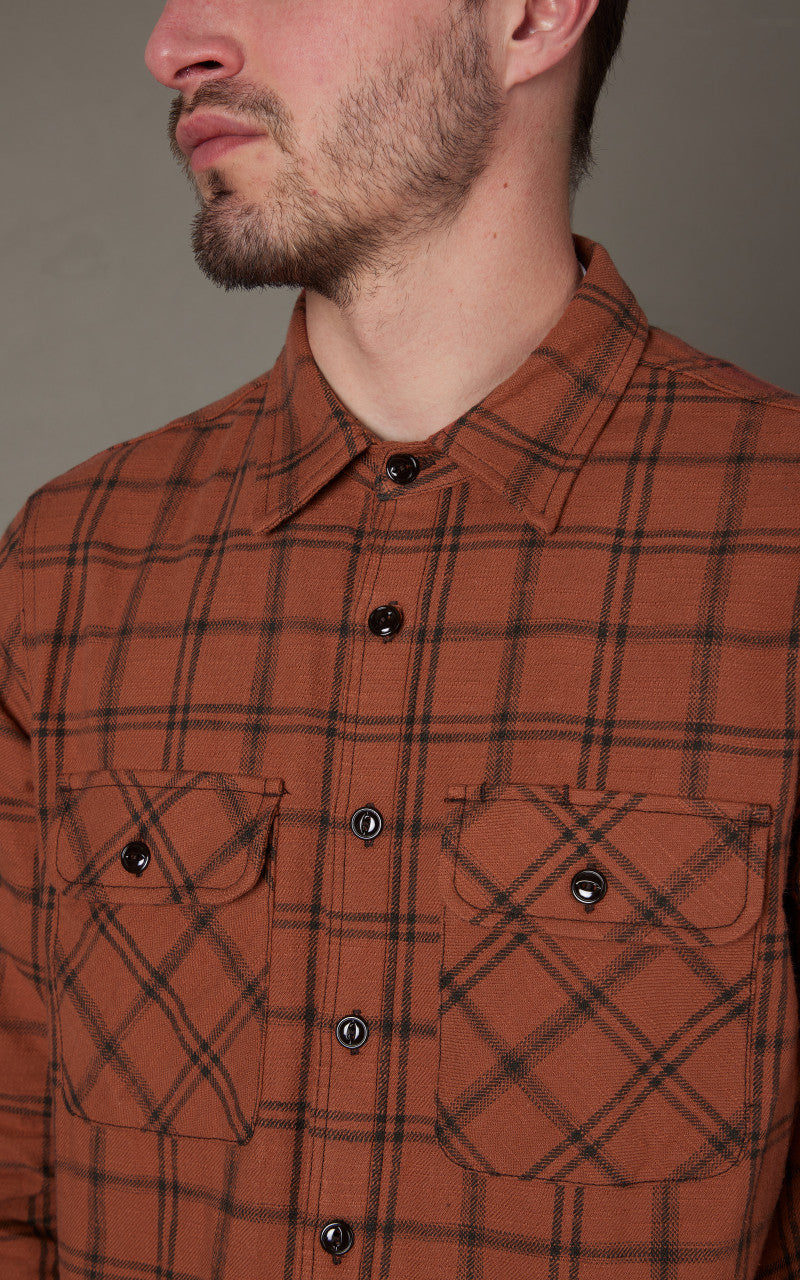 Rogue Territory Field Shirt Rust Plaid