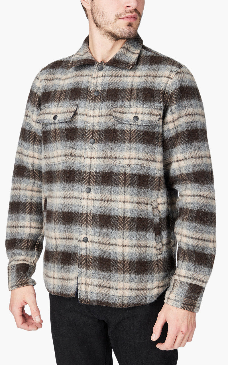 Rogue Territory Field Jacket Brown Plaid Mohair