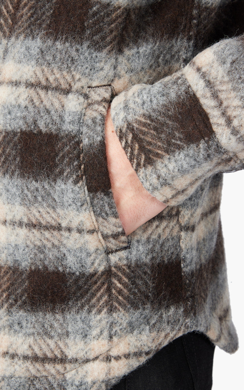 Rogue Territory Field Jacket Brown Plaid Mohair