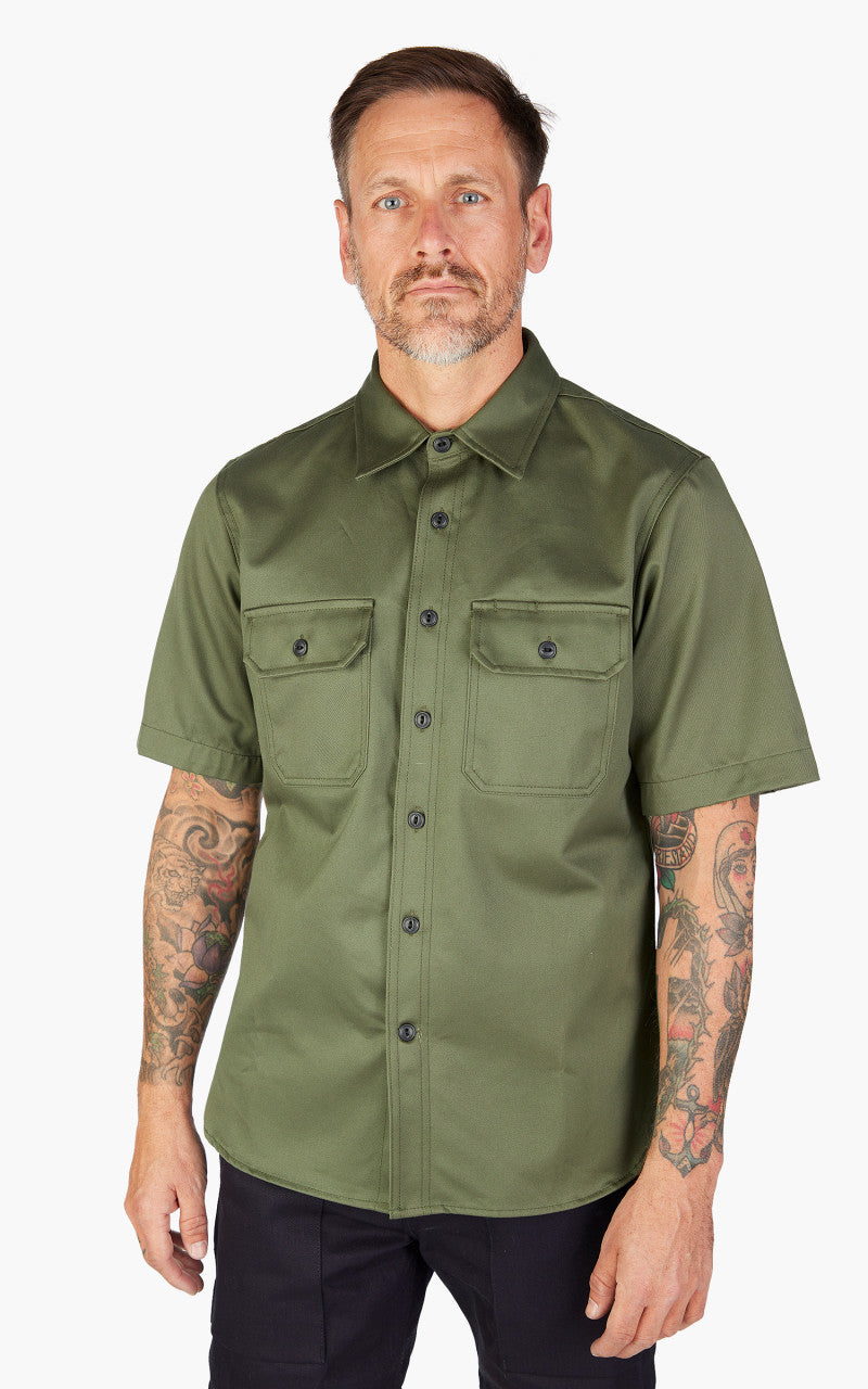Rogue Territory Field Shirt Twill Selvedge Olive 9oz