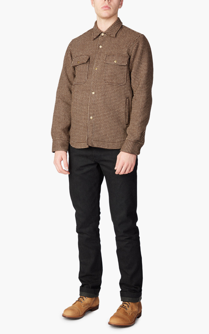 Rogue Territory Field Shirt Brown Wool Dot Lined