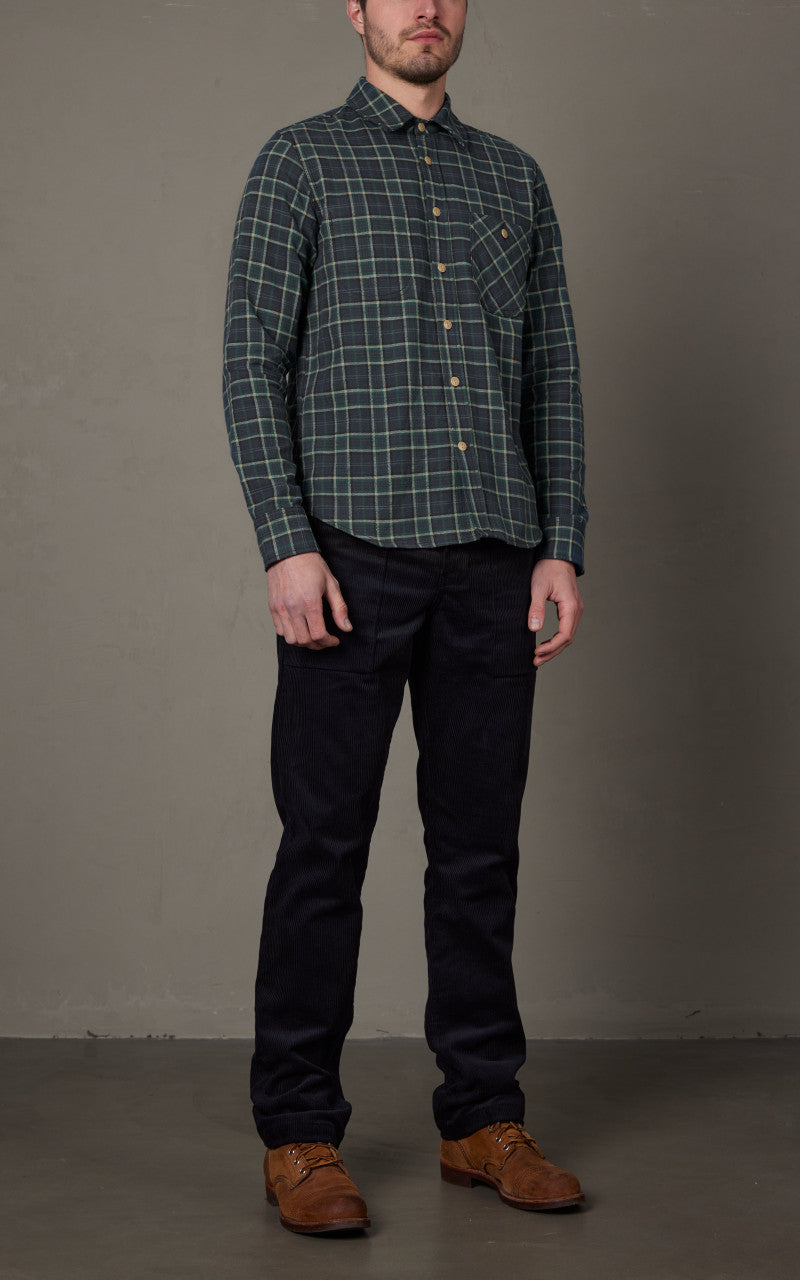 Rogue Territory Jumper Shirt Vintage Slub Blue Plaid