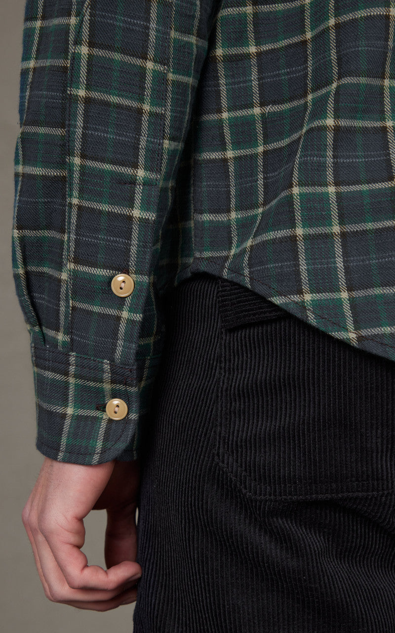 Rogue Territory Jumper Shirt Vintage Slub Blue Plaid
