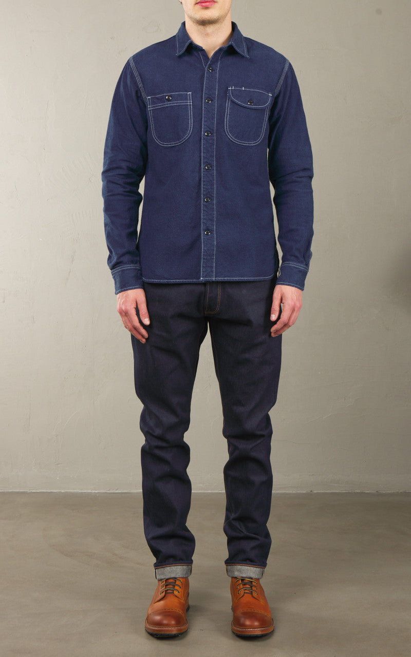 Rogue Territory Work Shirt Overdyed Blue 10oz