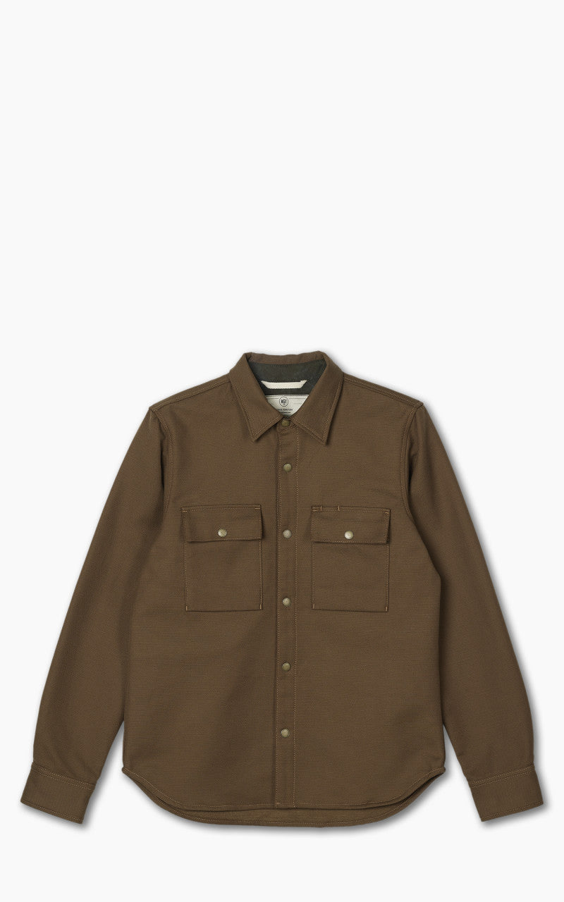 Rogue Territory Oxford Overshirt Brushed Brown