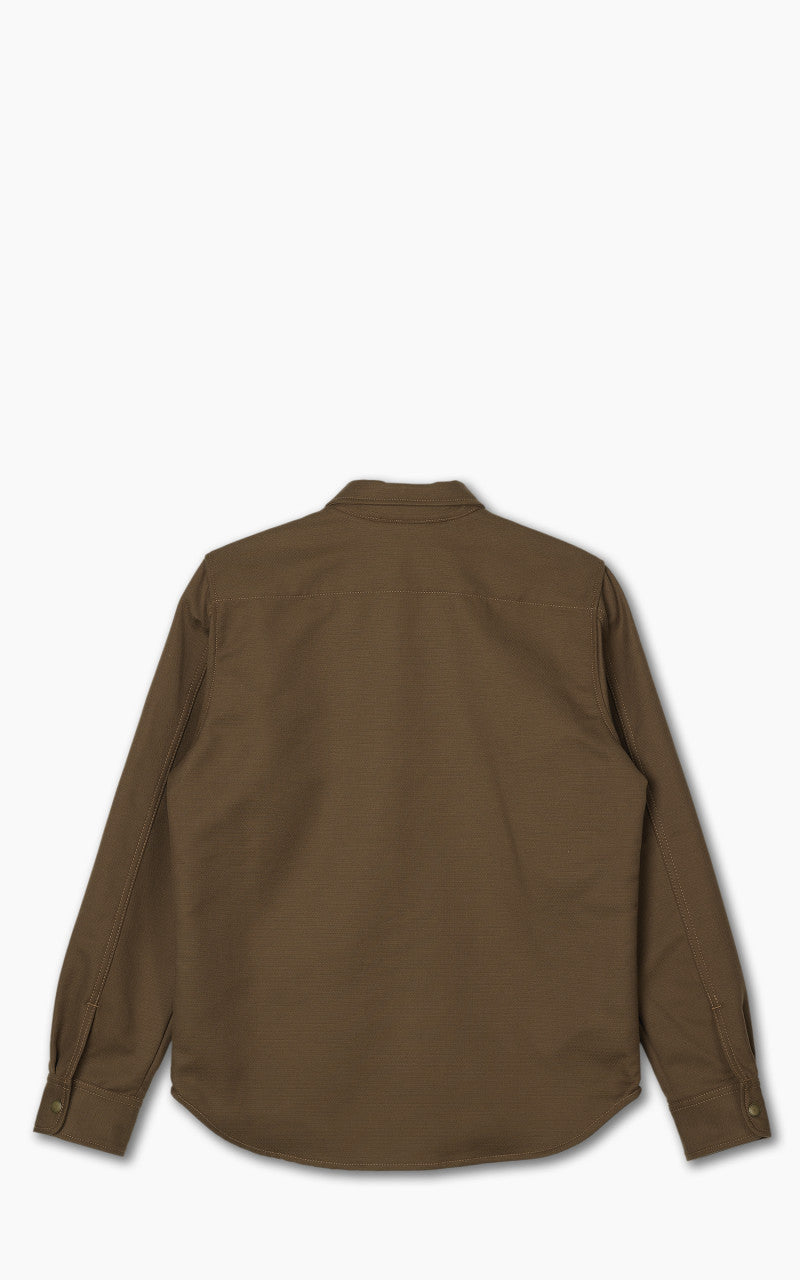 Rogue Territory Oxford Overshirt Brushed Brown