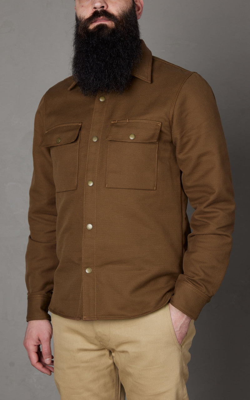 Rogue Territory Oxford Overshirt Brushed Brown