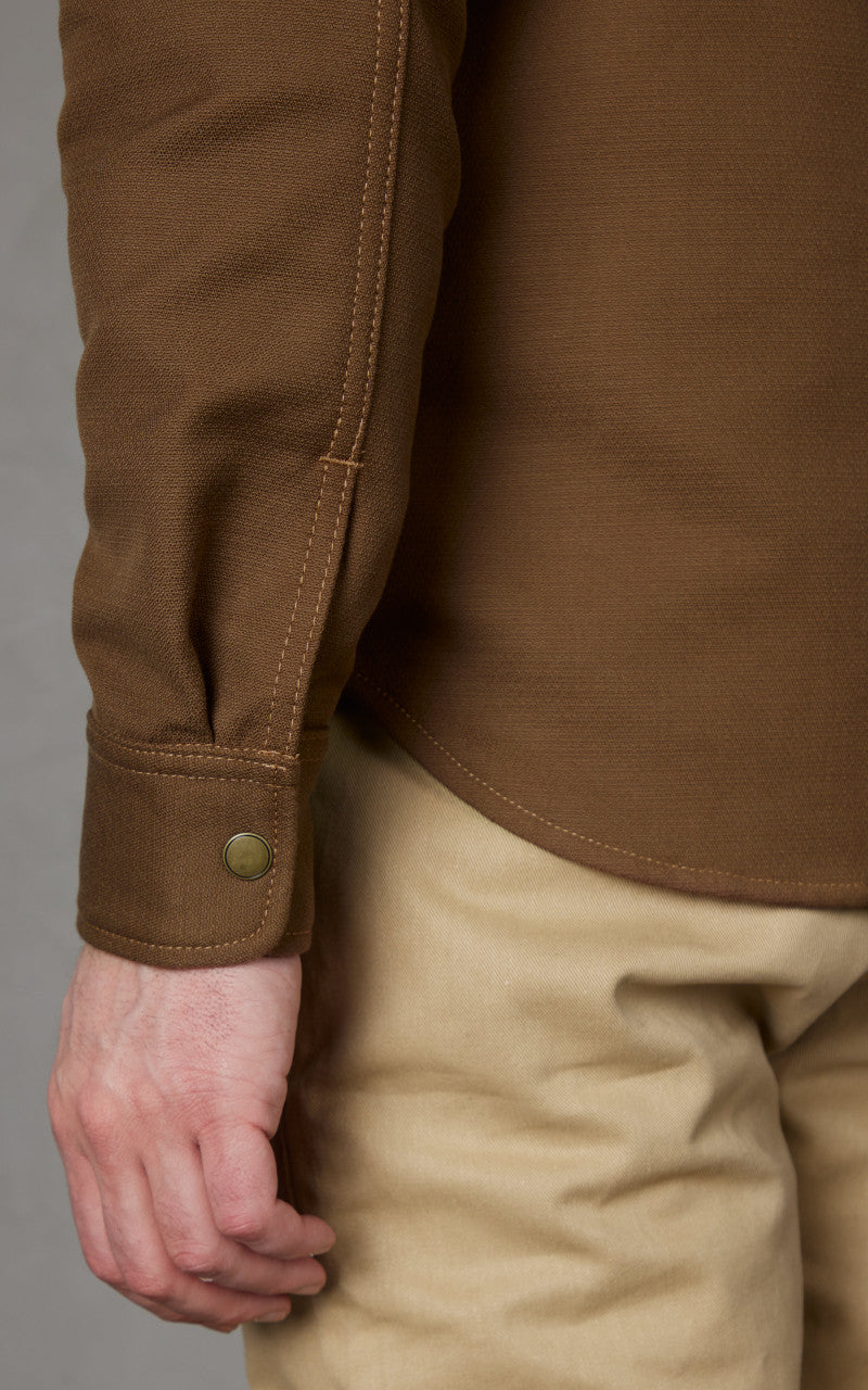 Rogue Territory Oxford Overshirt Brushed Brown