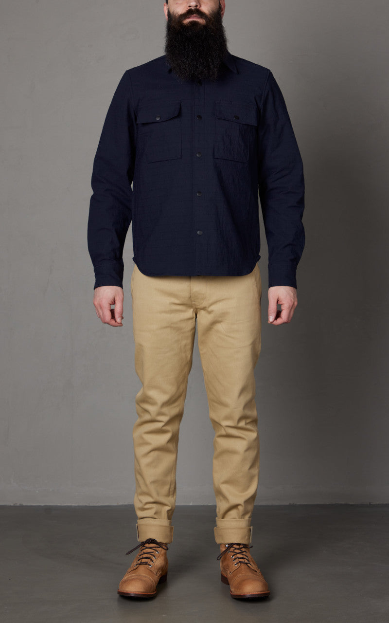 Rogue Territory Oxford Overshirt Nylon Grid Navy