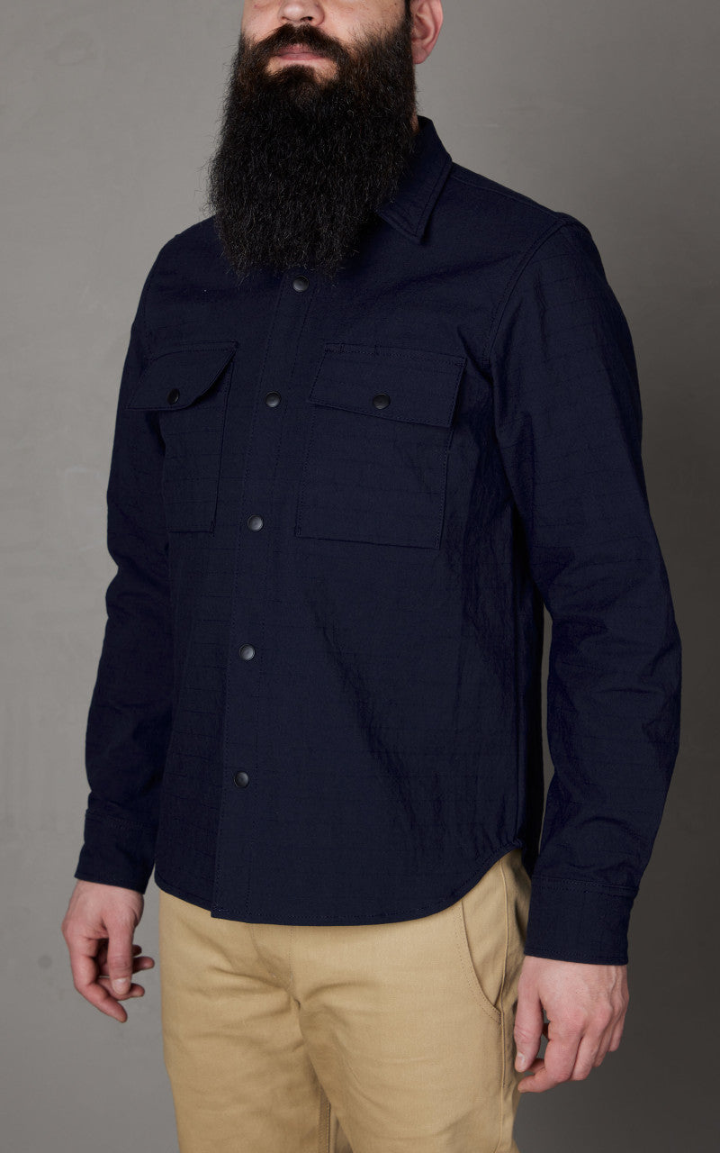 Rogue Territory Oxford Overshirt Nylon Grid Navy