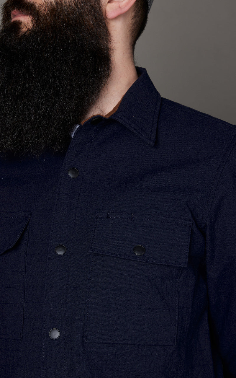Rogue Territory Oxford Overshirt Nylon Grid Navy