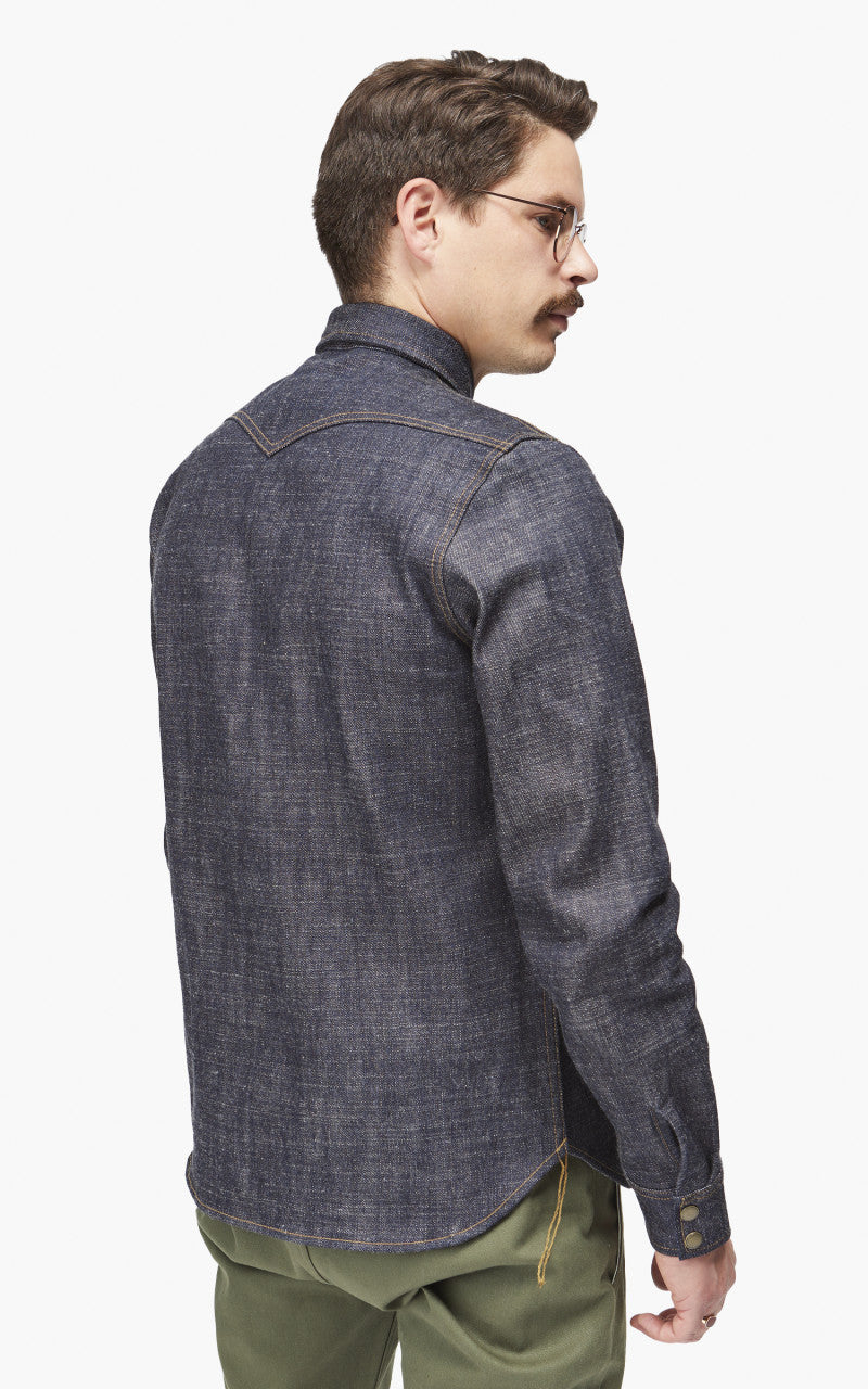 Rogue Territory Western Shirt Cryptic Indigo 13.5oz