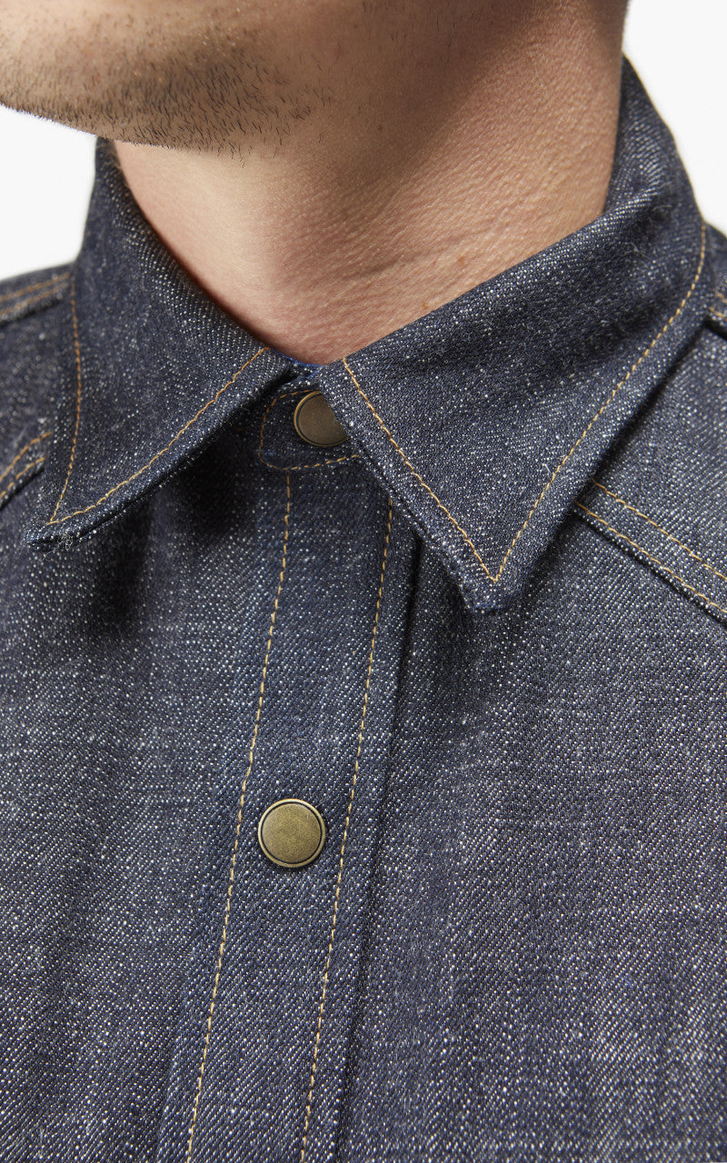 Rogue Territory Western Shirt Cryptic Indigo 13.5oz