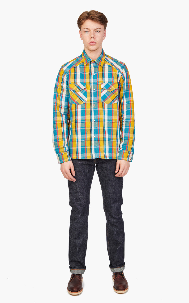Rogue Territory Western Shirt Yellow Selvedge Plaid